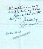 Farrar, Geraldine - Lot of Autograph Letters and Autograph Notes Signed + Signed Card