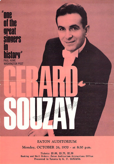 Souzay, Gerard - Signed Playbill