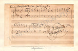 Meyerbeer, Giacomo - Autograph Music Quote Signed 1863