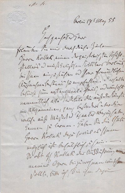 Meyerbeer, Giacomo - Autograph Note Signed