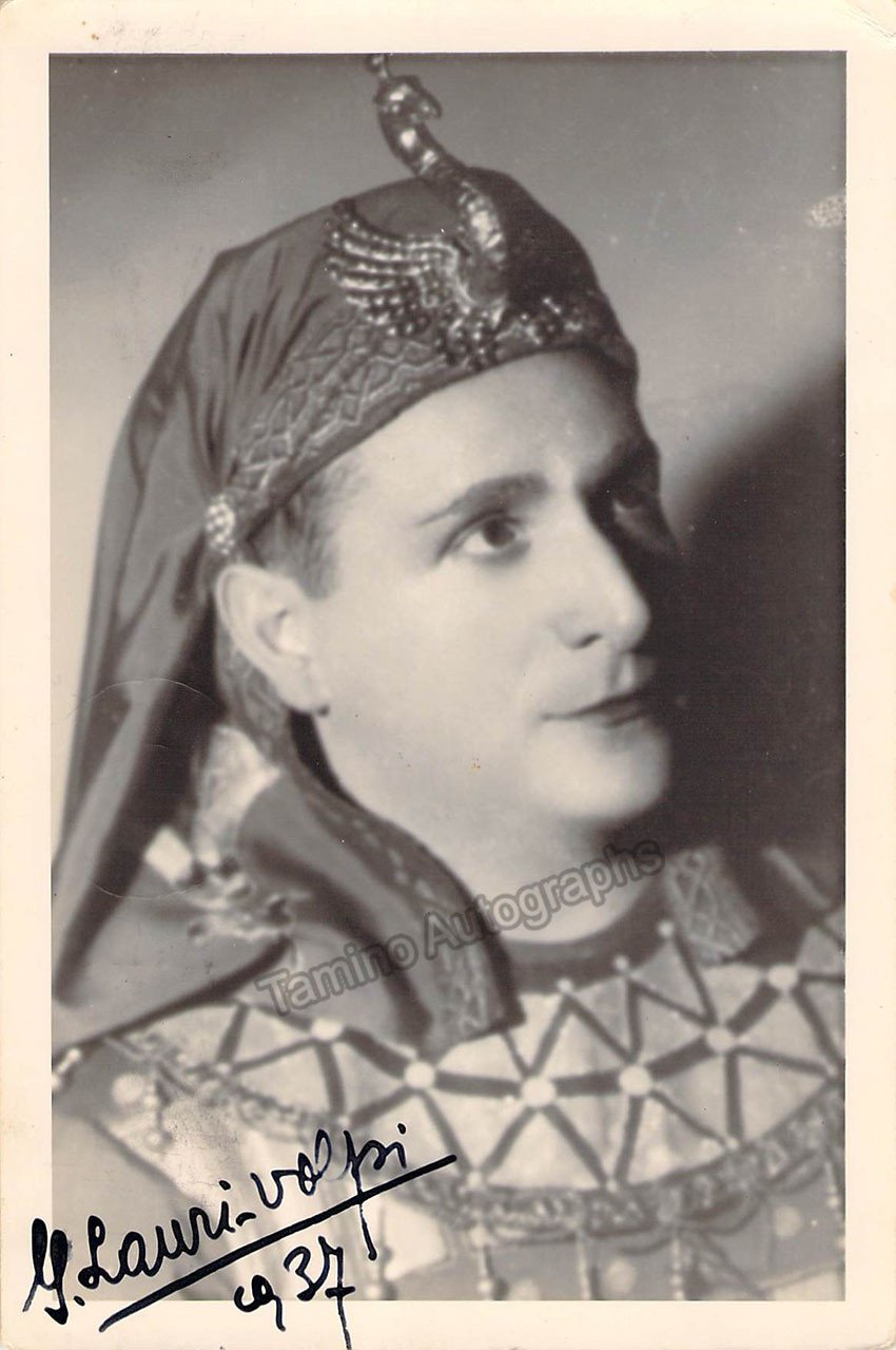 Lauri-Volpi, Giacomo - Signed Photo Postcard as Radames