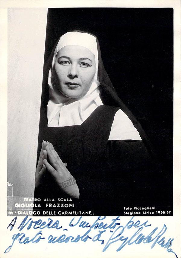 Frazzoni, Gigliola Signed Photo in Dialogues des Carmelites, World P