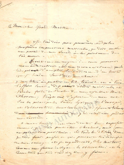 Duprez, Gilbert -  Autograph Letter Signed 1845