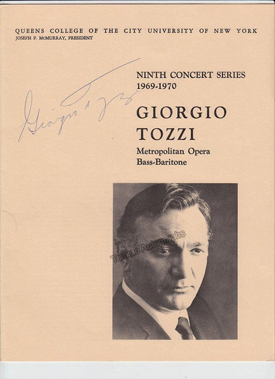 Tozzi, Giorgio - Signed Program New York 1970