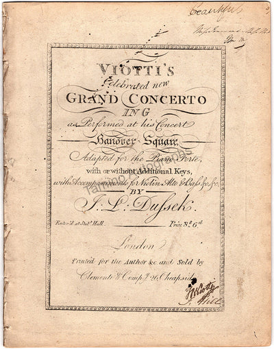 Viotti, Giovanni Battista - Signed Score