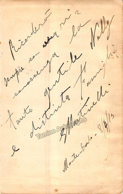 Martinelli, Giovanni - Signed Album Page 1913