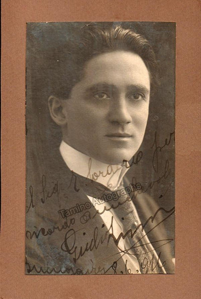 Crimi, Giulio - Signed Half-Tone Photo 1916
