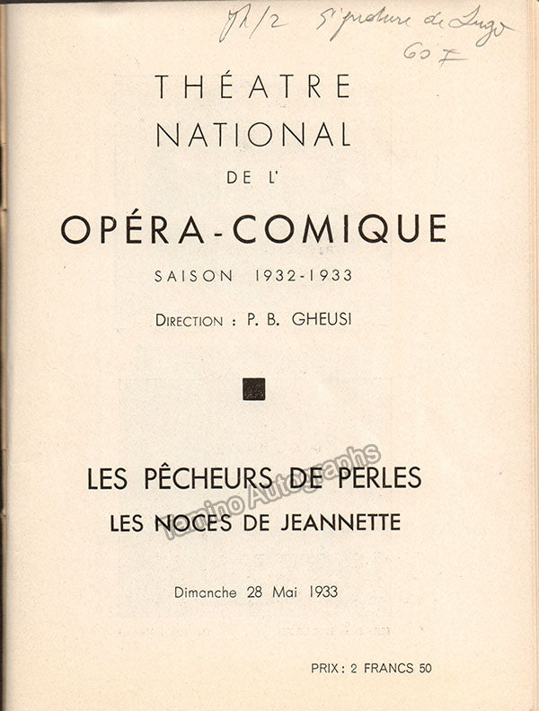 Giuseppe Lugo Autograph Tamino