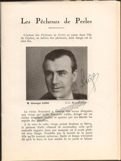 Lugo, Giuseppe - Signed Program