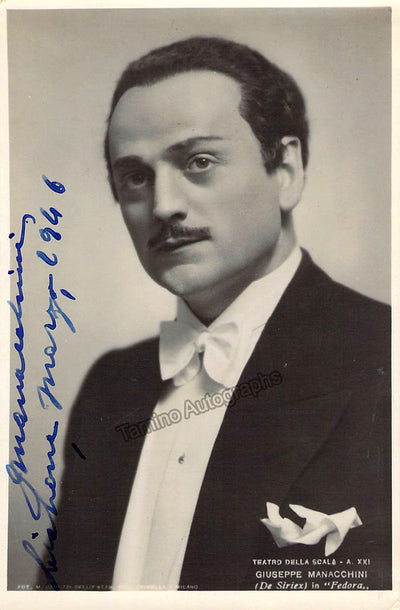 MANACCHINI, Giuseppe (Various Autographs)