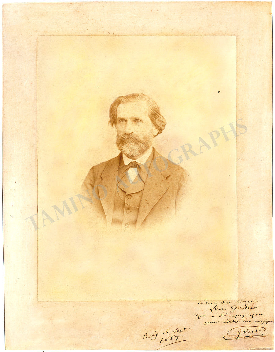 Verdi, Giuseppe - Extra-Large Signed Photo