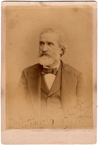 Verdi, Giuseppe - Signed Cabinet Photograph 1889