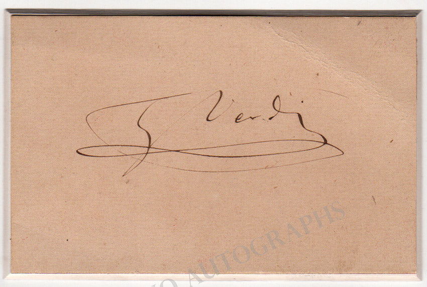 Verdi, Giuseppe - Signed Card