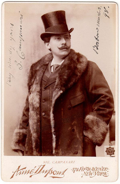 Campanari, Giuseppe - Signed Cabinet Photograph 1898
