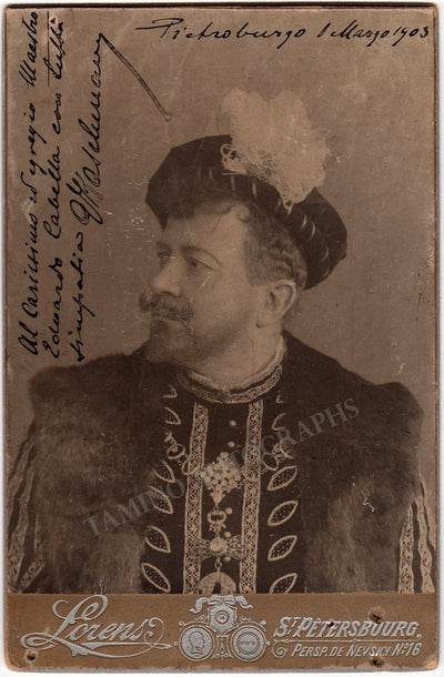 Kaschmann, Giuseppe - Signed Cabinet Photo in Role 1903