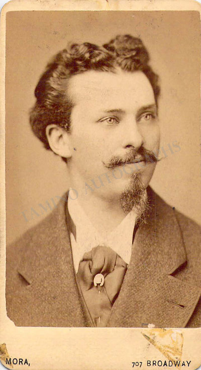 Del Puente, Giuseppe - Signed Card + Unsigned CDV