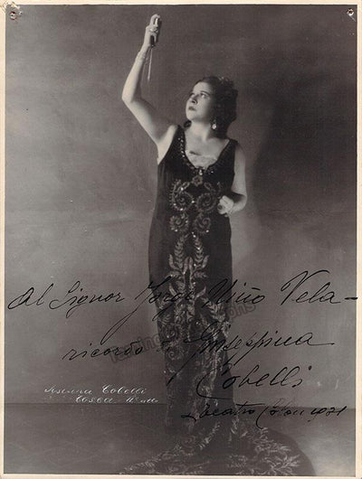 Cobelli, Giuseppina - Signed Photo in Tosca 1921