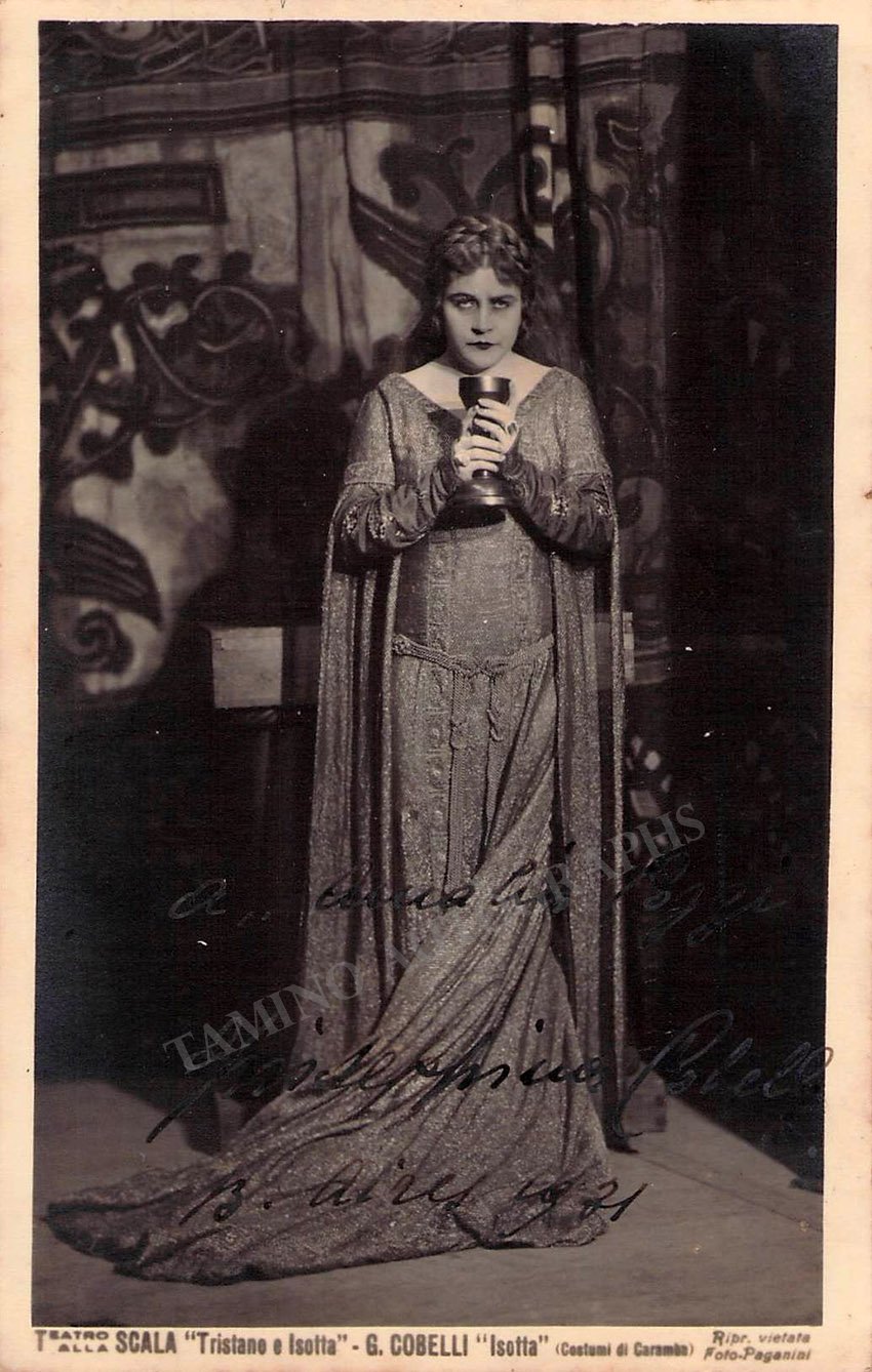 Cobelli, Giuseppina - Signed Photo as Isolde 1931