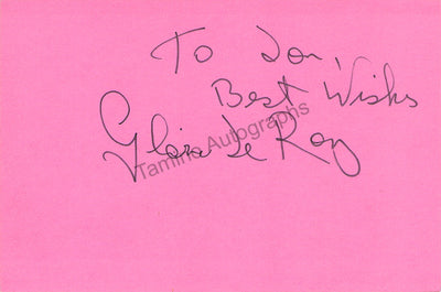 LeRoy, Gloria - Signed Card