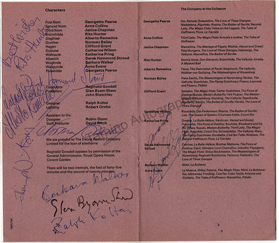 Hunter, Rita - Bailey, Norman - Goodall, Reginald & Others - Signed Program Gotterdammerung 1973