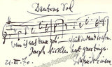 Einem, Gottfried von - Autograph Music Quote 1970