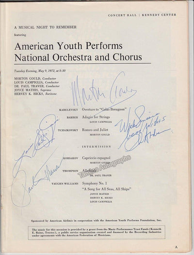Gould, Morton - Campiglia, Louis & Others - Signed Program New York 1972