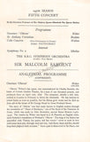 Piatigorsky, Gregor - Sargent, Malcolm - Double Signed Program London 1957