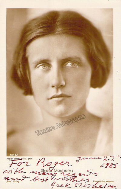 Moshein, Grete - Signed Photograph