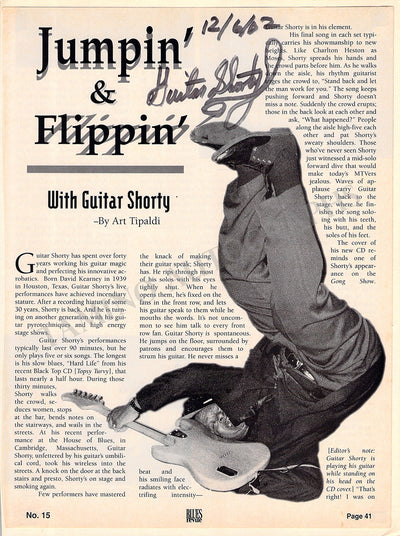 Shorty, Guitar - Signed Magazine Page 2002