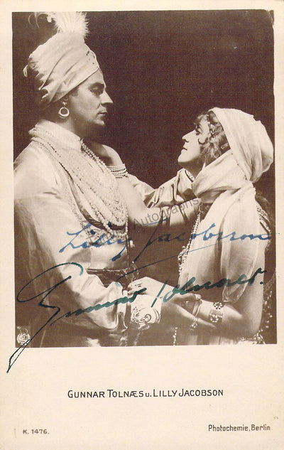 Tolnaes, Gunnar - Jacobson, Lilly - Double Signed Photograph