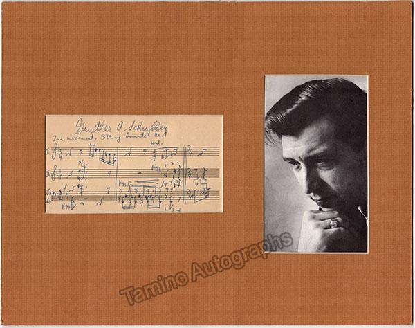 Schuller, Gunther - Autograph Music Quote Signed & Photo