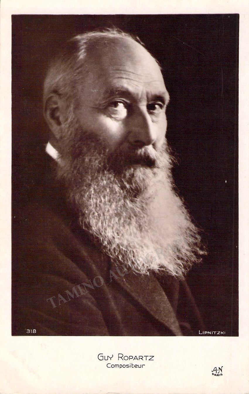 David Ropartz Composers Photo Postcards Unsigned Letters Q - Z