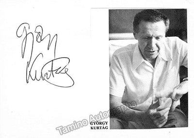 Kurtag, Gyorgy - Signed Postcard with a Photo