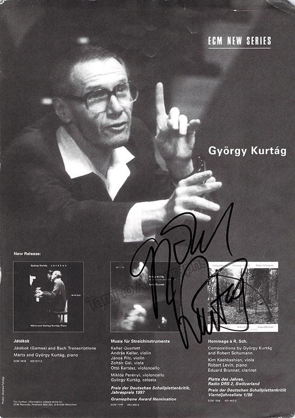 Kurtag, Gyorgy - Signed Mini Poster