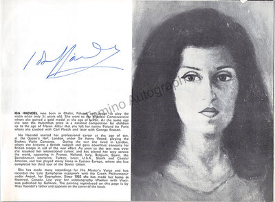 Haendel, Ida - Haitink, Bernard - Double Signed Program London 1971