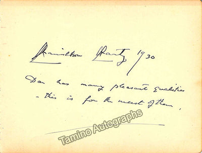 Harty, Hamilton - Signed Album Page 1930