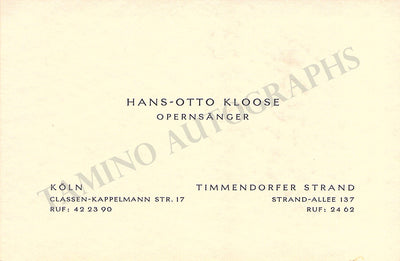 Kloose, Hans-Otto