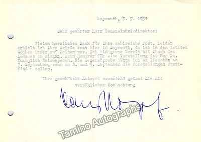 Hopf, Hans - Typed Letter Signed