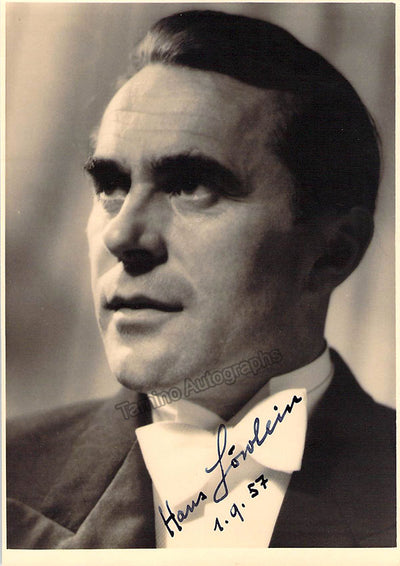 Lowlein, Hans - Signed Photograph 1957