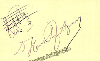 Pfitzner, Hans - Autograph Music Quote Signed