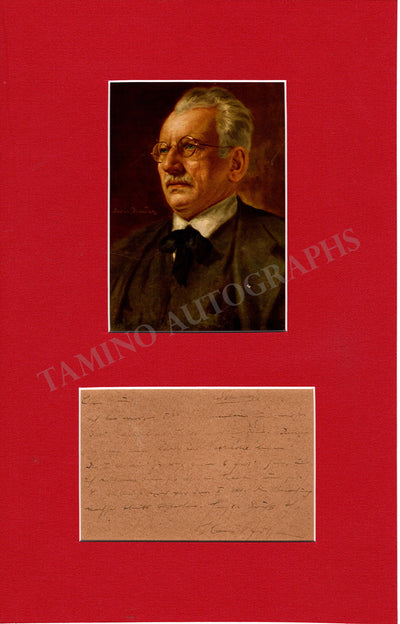 Pfitzner, Hans - Autograph Note Signed & Photo