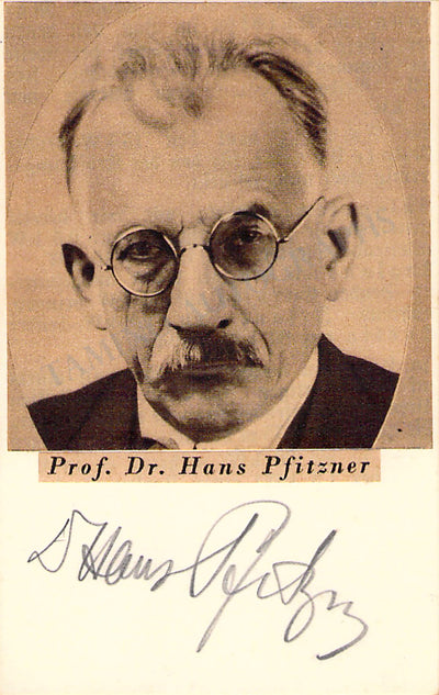 Pfitzner, Hans - Signed Card