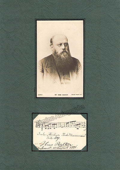 Richter, Hans - Autograph Music Quote Signed 1881