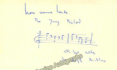 Henze, Hans Werner - Autograph Music Quote Signed