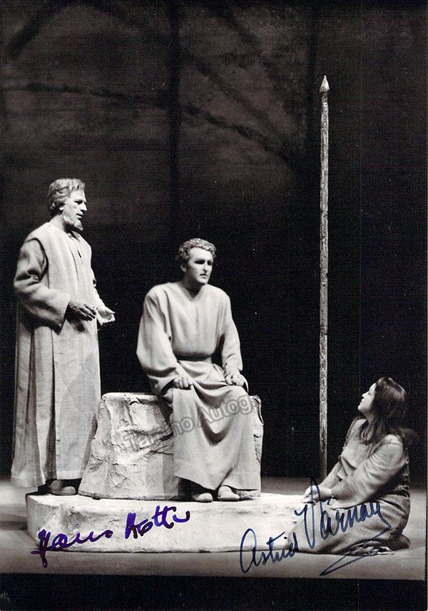 Hotter, Hans - Varnay, Astrid - Double Signed Photo in Parsifal at Bayreuth - Tamino