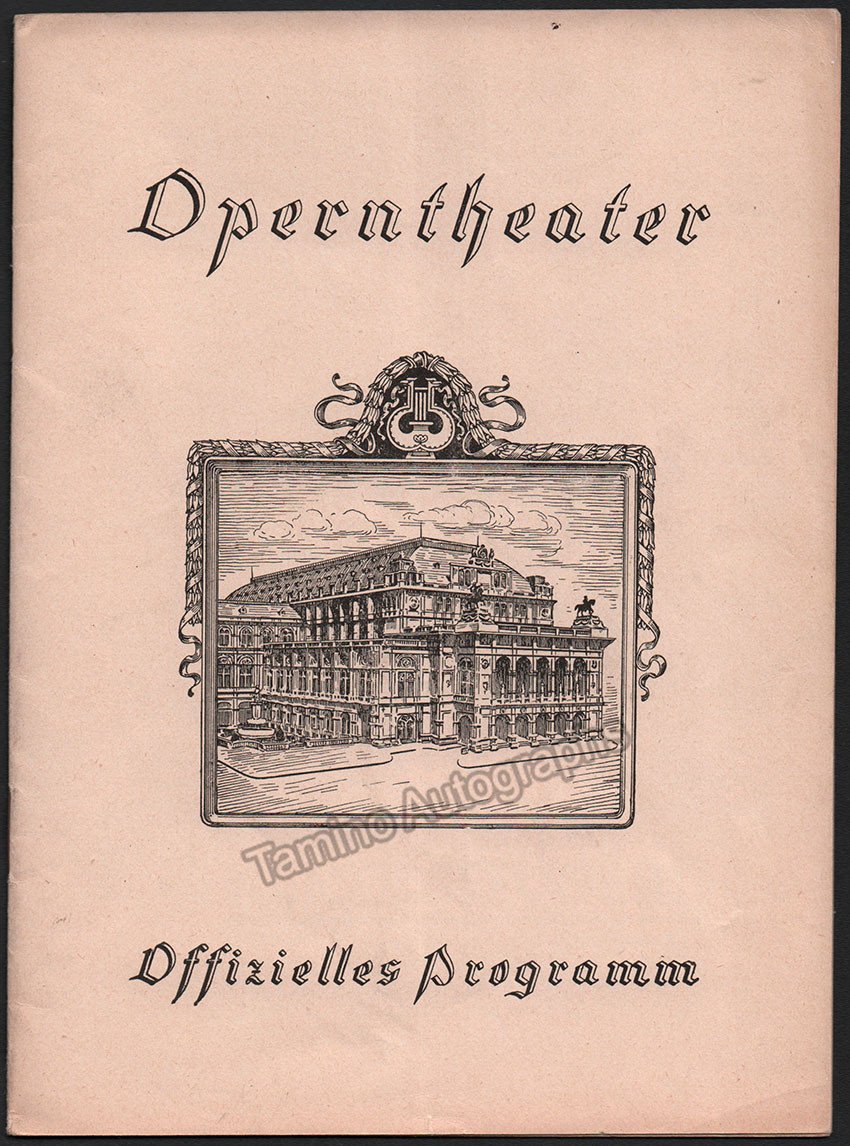 Knappertsbusch, Hans - Program Lot Vienna Opera 1936-1939