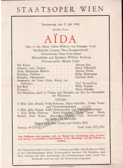 Knappertsbusch, Hans - Program Lot 1923-1942