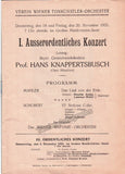 Knappertsbusch, Hans - Program Lot 1923-1942