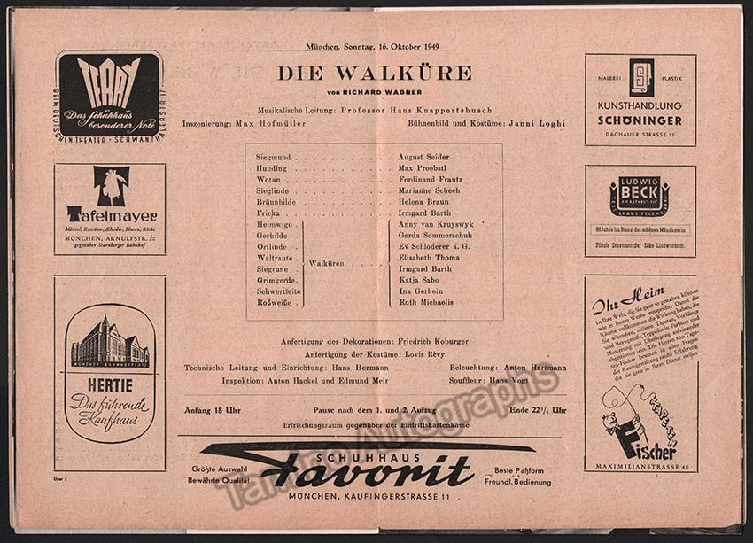 Knappertsbusch, Hans - Die Walkure Bavarian State Opera 1949 - Tamino