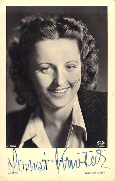 Knoteck, Hansi - Signed Photograph